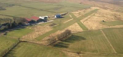 aerial view of Strathaven Airfield runways